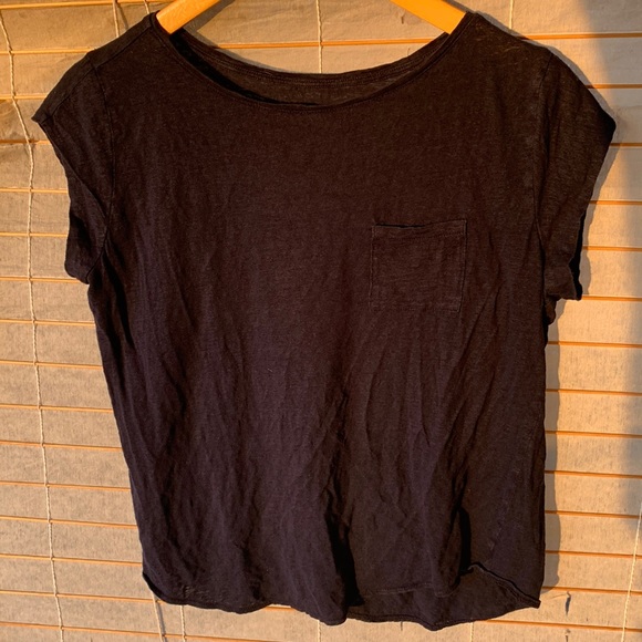 Loft by Ann Taylor Navy Blue tee. Size M - Picture 3 of 3